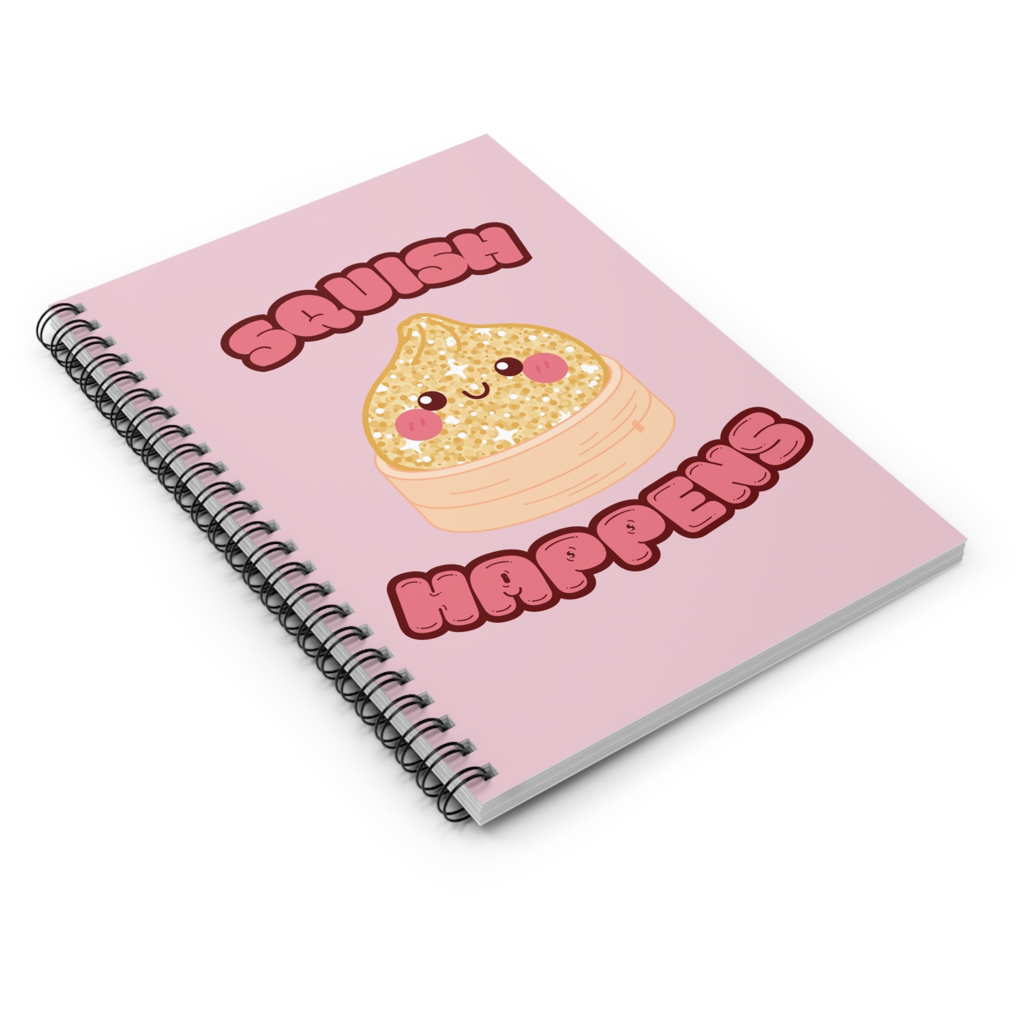 Kawaii 'Squish Happens' Dimsum Spiral Notebook