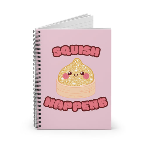 Kawaii 'Squish Happens' Dimsum Spiral Notebook